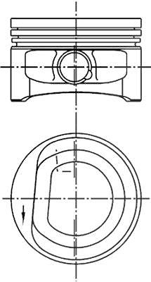 Kolbenschmidt Kolben [Hersteller-Nr. 99452620] für Seat, Skoda, VW von KOLBENSCHMIDT