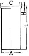 Kolbenschmidt Zylinderlaufbuchse [Hersteller-Nr. 89033190] für Aro, Daf, Ford, Ldv, Peugeot, Ssangyong von KOLBENSCHMIDT