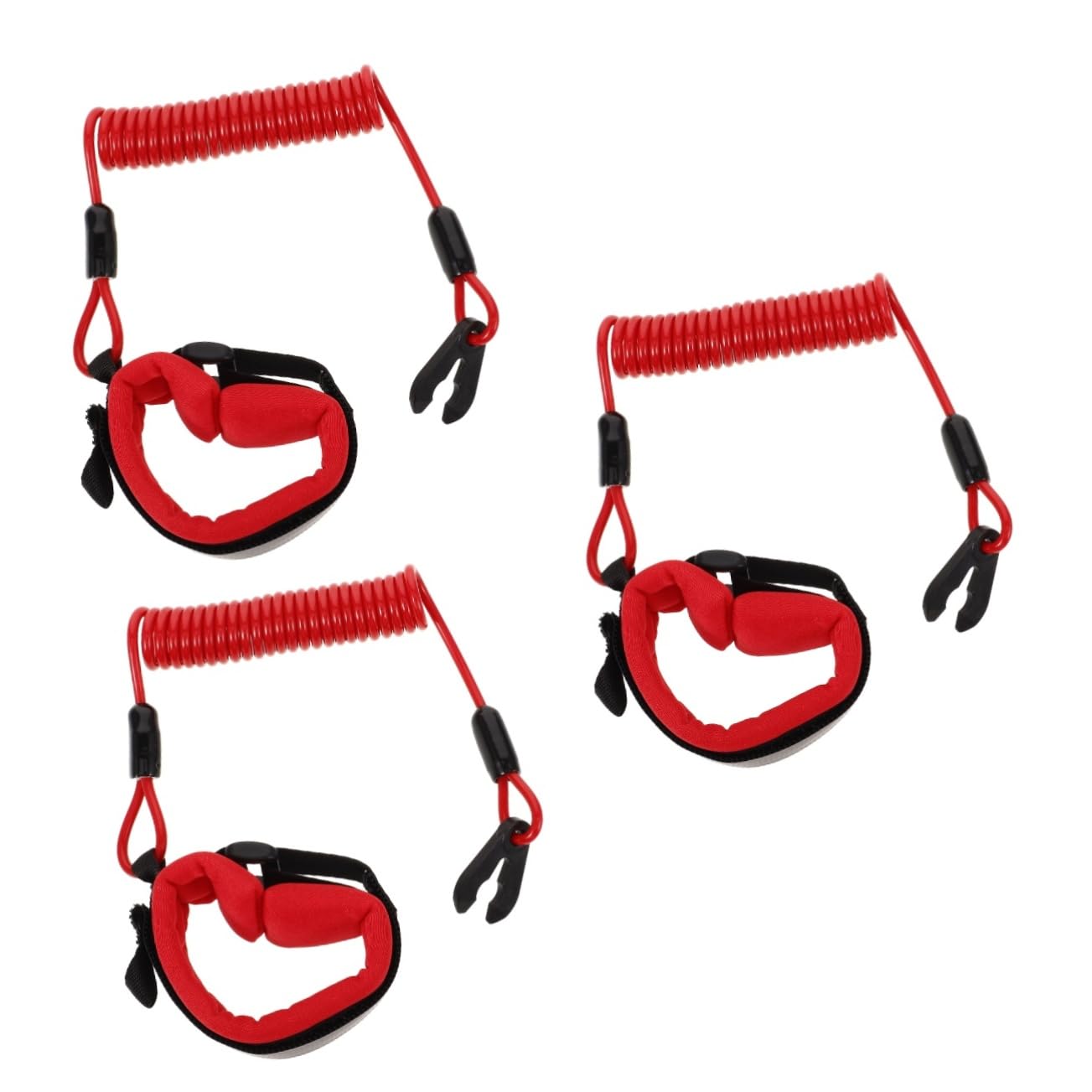 KOMBIUDA 3 Stück TPU Sicherheitsschnur Für Marine Sicherheitsschnur Rotes Marine Motor Lanyard Sicherheitsschnur Für Bootsnotfall von KOMBIUDA