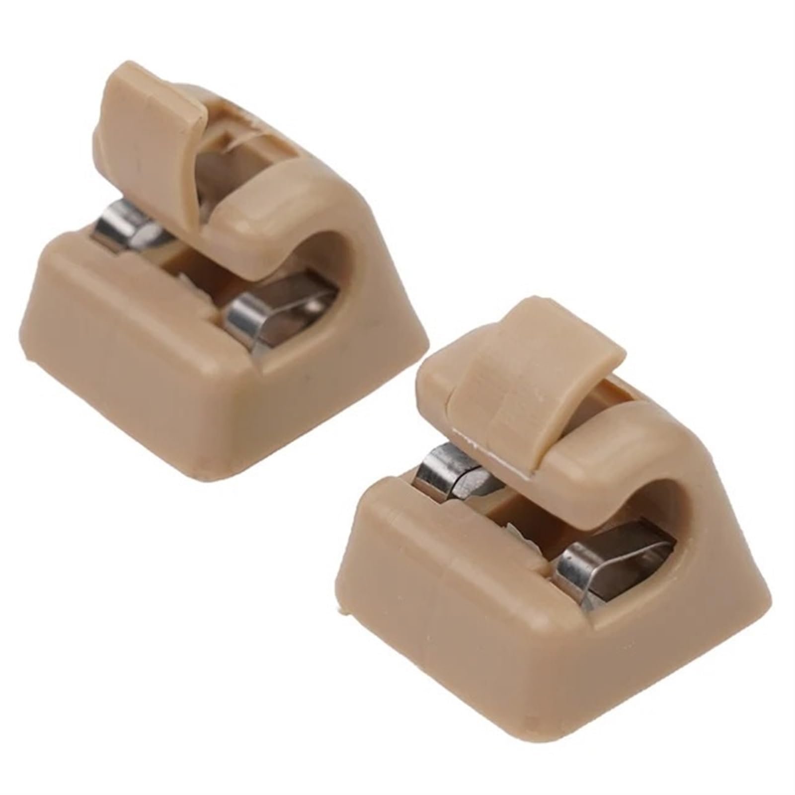 KOMUKE [Replacement] 2 Pcs Sonnenblende Clip Halter for Mercedes W201 W123 W124 W126 W140 W201 126-810-00-12-7101 Auto Innen Verschluss (Beige) von KOMUKE