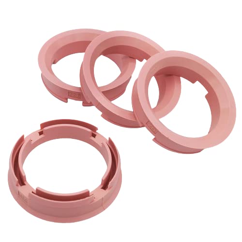 KONIKON 4X Zentrierringe 72,6 x 57,10 mm Rosa Felgenringe Adapterringe für Verschiedene Felgen passend für BMW, Audi, VW, Seat, Skoda von KONIKON