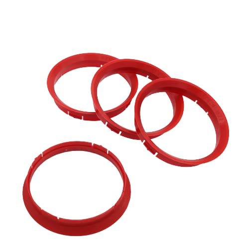 KONIKON 4X Zentrierringe 76,0 x 72,6 mm Rot Felgenringe Adapterringe für Verschiedene Felgen passend für BMW, Mini von KONIKON