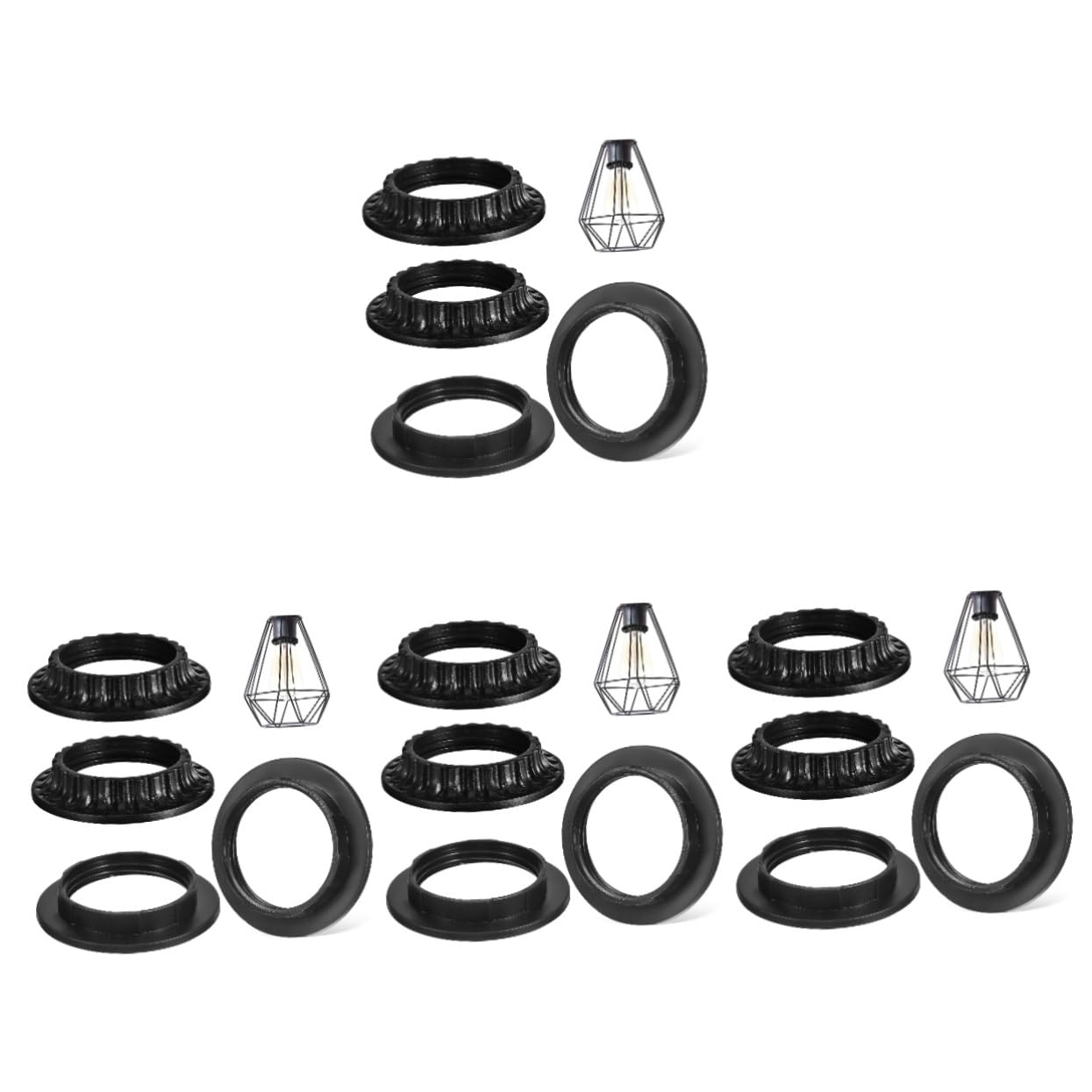 KONTONTY 16 Stk Befestigungsring für Lampenfassung Lampenschirmteile E26-Lampenfassungsring lamp holder lampenschirm ring Schirmringe für Lampenfassungen Lampenschirm-Konverterring Plastik von KONTONTY