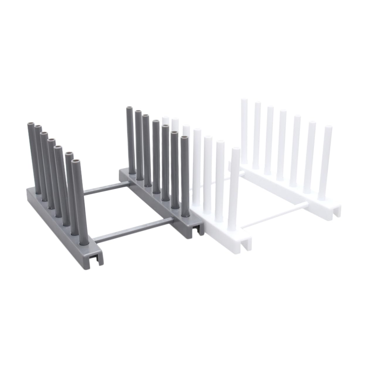 KONTONTY 2 Pcs Dish Racks Küche Aufbewahrungsorganisator Teller Rack Küchenlagerstange von KONTONTY