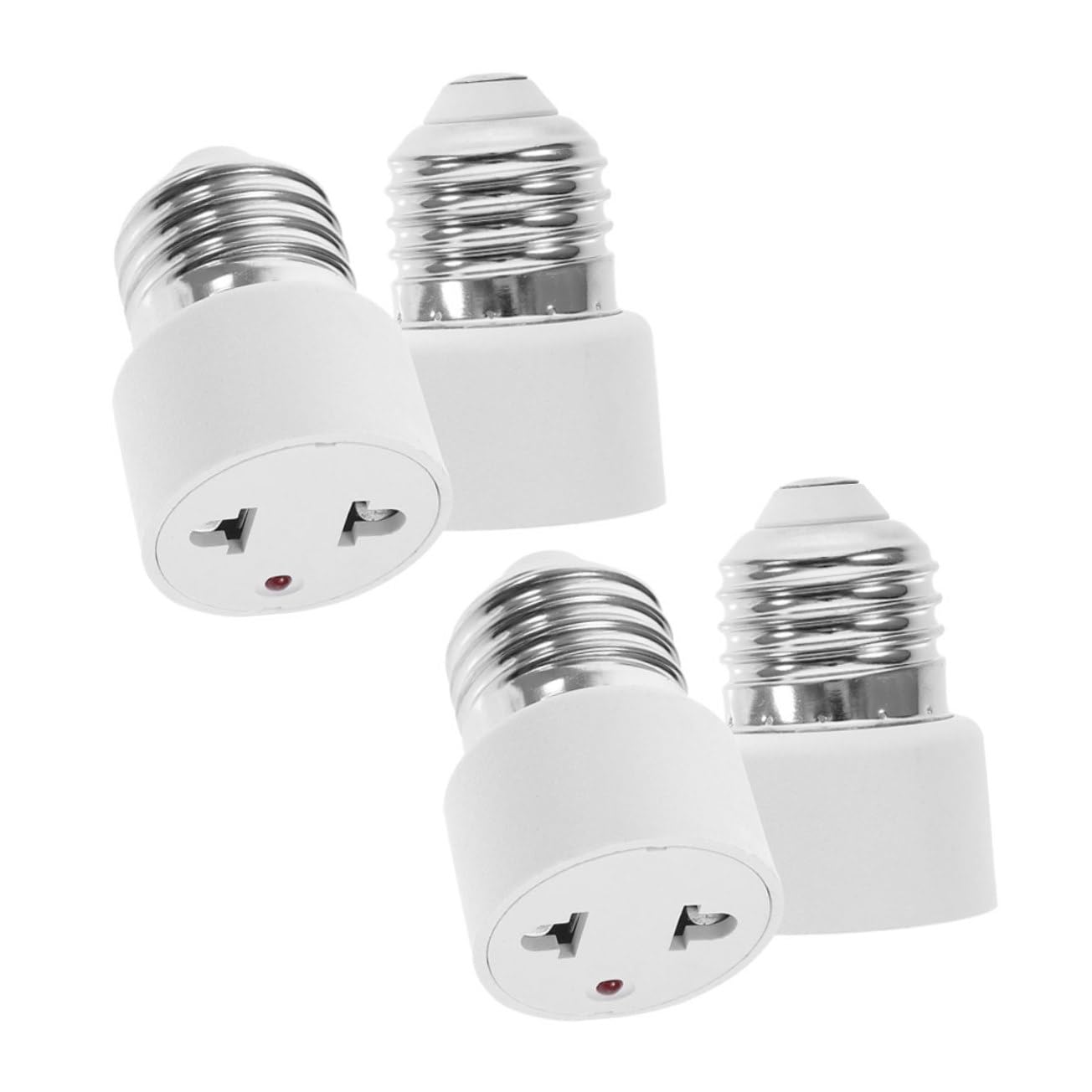 KONTONTY 4er Set E27 Glühbirnenfassung Auf 2 Stecker Adapter Steckdosenadapter Für Lampen Einfach Zu Installieren 220V Ideal Für Beleuchtungslösungen von KONTONTY