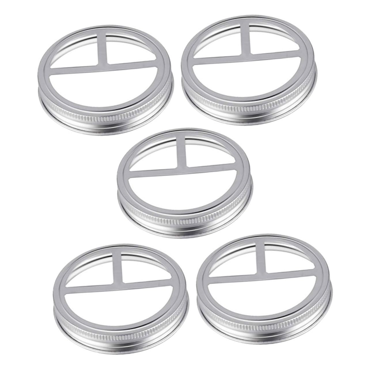 KONTONTY 5er Set Edelstahl Deckel Für Zahnbürstenhalter Runde Metallkappen 86mm Für Badezimmer Und Küche Geeignet Für Breite Mason Jars Dekorative Aufbewahrungslösung von KONTONTY