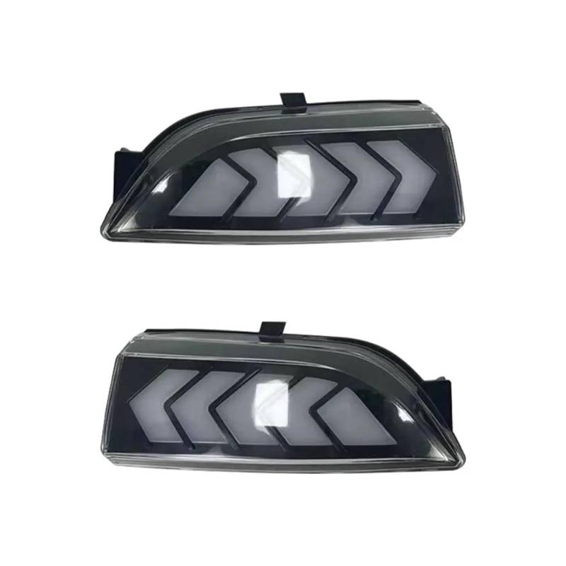 KOPQTEC Blinkerspiegel Kompatibel Mit Ford Für Ranger Für T6 2012-2021 Für Raptor Für Wildtrak 2 STÜCKE Dynamisches Tagfahrlicht Blinker DRL Seitenspiegellicht(Clear Cover) von KOPQTEC