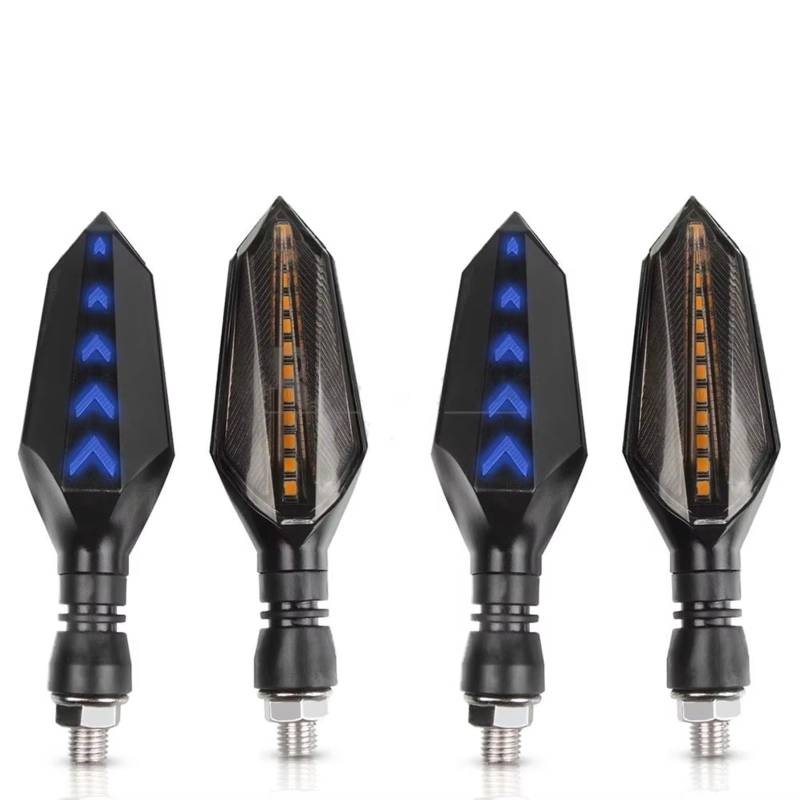 KOPQTEC Motorrad Blinker Für CBR600RR Für CBR954RR Für CB1000R Für CBR1000RR Für CBR1100XX Motorrad Blinker Licht Richtung Indikatoren Licht Zubehör(Blue,4piece) von KOPQTEC