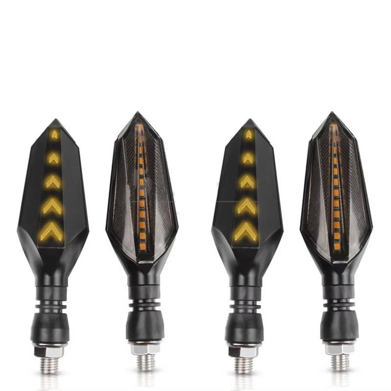 KOPQTEC Motorrad Blinker Für CBR600RR Für CBR954RR Für CB1000R Für CBR1000RR Für CBR1100XX Motorrad Blinker Licht Richtung Indikatoren Licht Zubehör(Yellow,4piece) von KOPQTEC