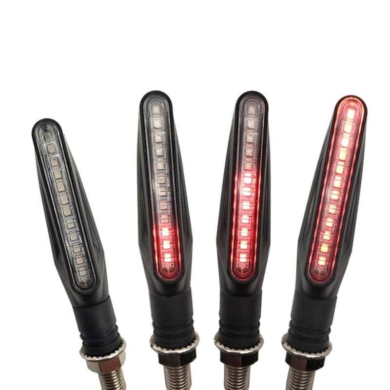 KOPQTEC Motorrad Blinker Für Hornet 250 Für CB600F Für CBF600 Für CBR600F Für CB919 Für VTX1300 Universal Motorrad Blinker Licht Blinker Zubehör(Red,2 Pair) von KOPQTEC