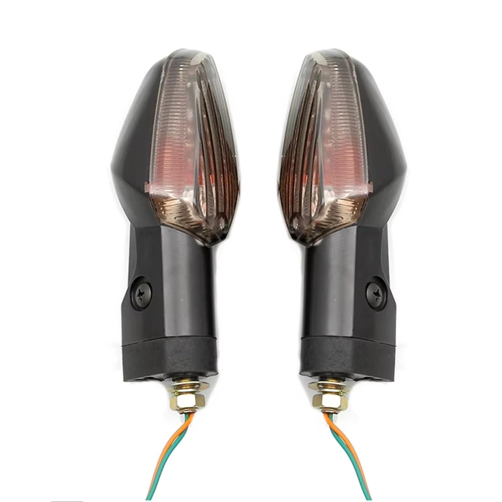 KOPQTEC Motorrad Blinker Für XR150L Für CBR125R Für CBR250R Für CBR300R Für CB300F Für CBF150 Motorrad Vorne Und Hinten Blinker Blinker Licht Hinten Indikatoren Lampe(Black) von KOPQTEC