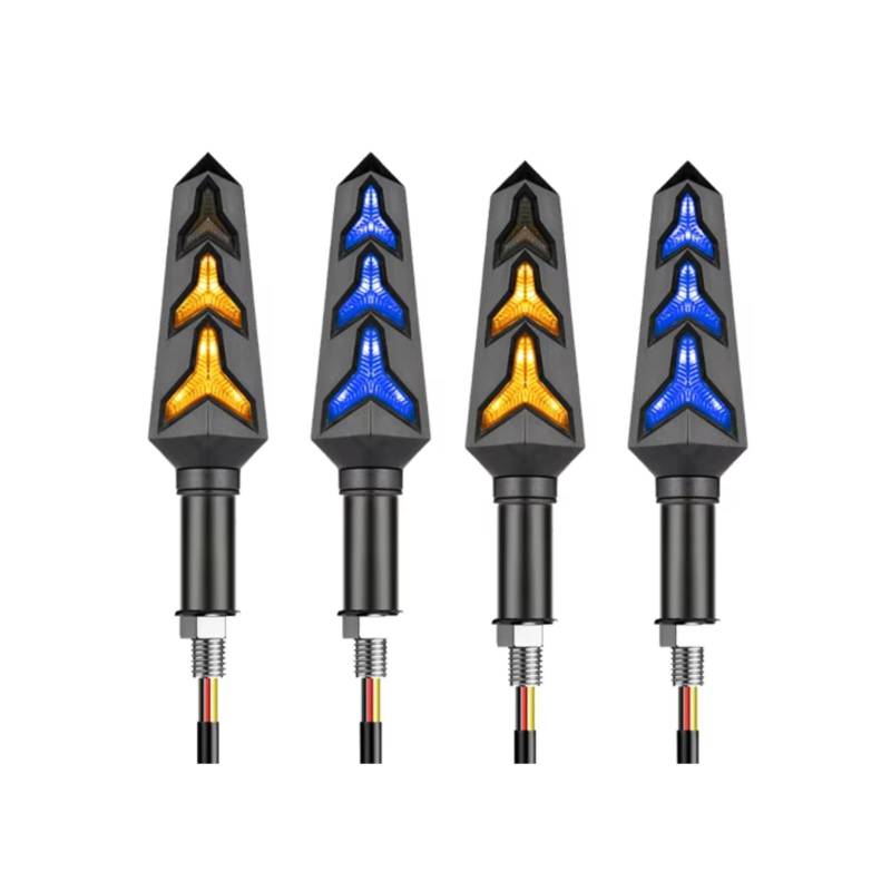 KOPQTEC Motorrad Blinker Kompatibel Mit Ducati Für Diavel Für Panigale Für V4 848 1098 Für Scrambler 800 Für Multistrada 1200 Motorrad-Blinker(Blue,4pcs) von KOPQTEC