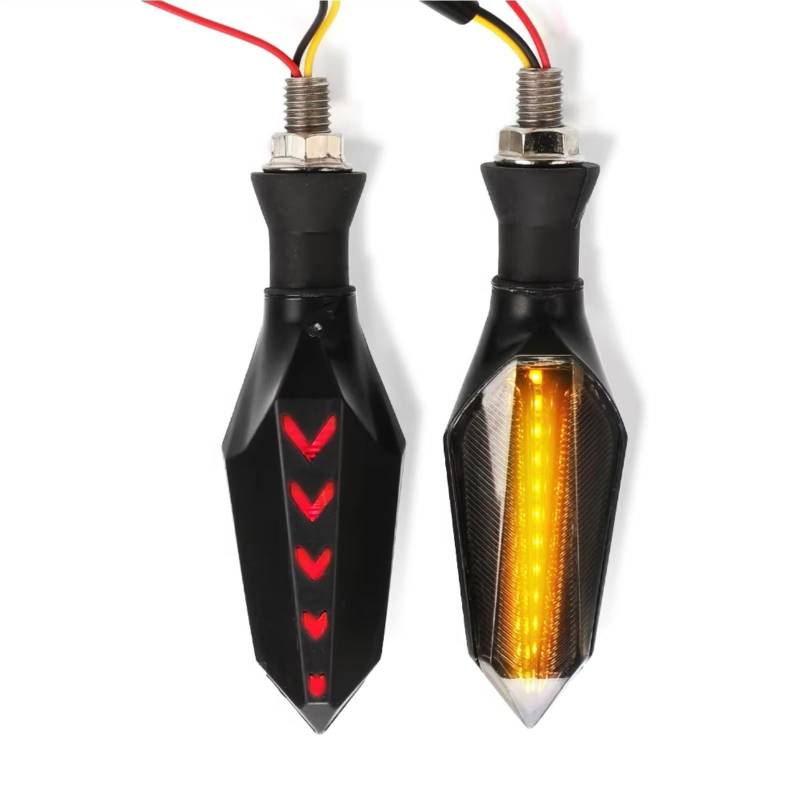 KOPQTEC Motorrad Blinker Kompatibel Mit Suzuki Für Bandit 1250 250 400 650 Für GSF650 Für Bandit 1200 Für Bandit 250 Motorrad Vorne Oder Hinten Blinker Licht(Red) von KOPQTEC