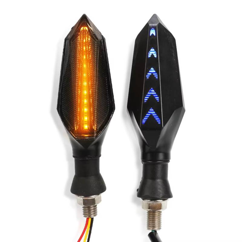 KOPQTEC Motorrad Blinker Kompatibel Mit Yamaha Für MT07 Für FZ07 Für Mt09 Für Fz09 Für MT09 2014 2015 2016 2017 2018 Motorrad Blinker Vorne Oder Hinten(Blue) von KOPQTEC