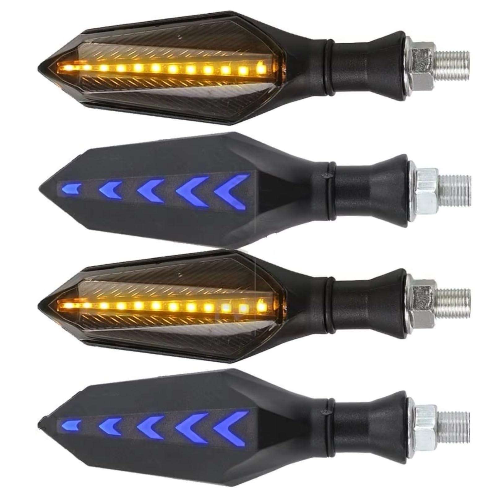 KOPQTEC Motorrad Blinker Kompatibel Mit Yamaha Für TMAX 500 530 560 Für VMAX Für V-MAX 1200 Für Xmax 125 Universal-Motorrad-Blinker-Kontrollleuchten(Blue,4piece) von KOPQTEC