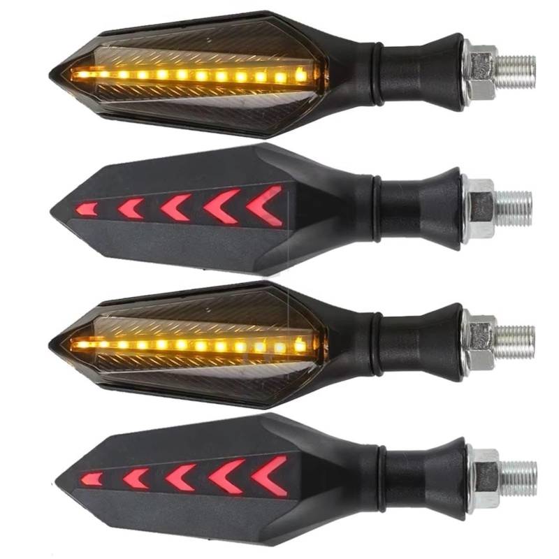 KOPQTEC Motorrad Blinker Kompatibel Mit Yamaha Für TMAX 500 530 560 Für VMAX Für V-MAX 1200 Für Xmax 125 Universal-Motorrad-Blinker-Kontrollleuchten(Red,4piece) von KOPQTEC