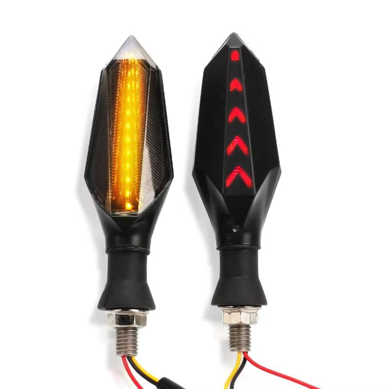 KOPQTEC Motorrad Blinker Kompatibel Mit Yamaha Für YZFR1 2004 2005 2006 2007 2008 2009 Für YZFR6 2000 2001 2002 2003 2004 2005 Motorrad-Blinker-Anzeigen(Red) von KOPQTEC