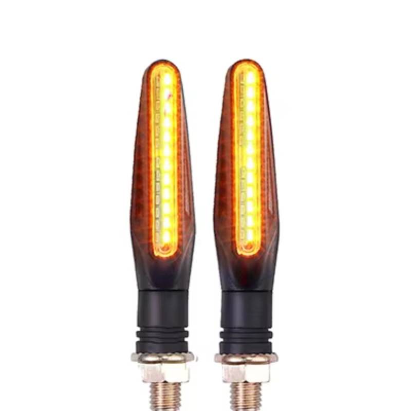 KOPQTEC Motorrad Blinker Motorrad-Blinker Licht Fließendes Wasser Blinker IP67 Blinkende Anzeige Biegsames Rücklicht Universal-Motorrad-Blinker(2pcs Turn Signal) von KOPQTEC