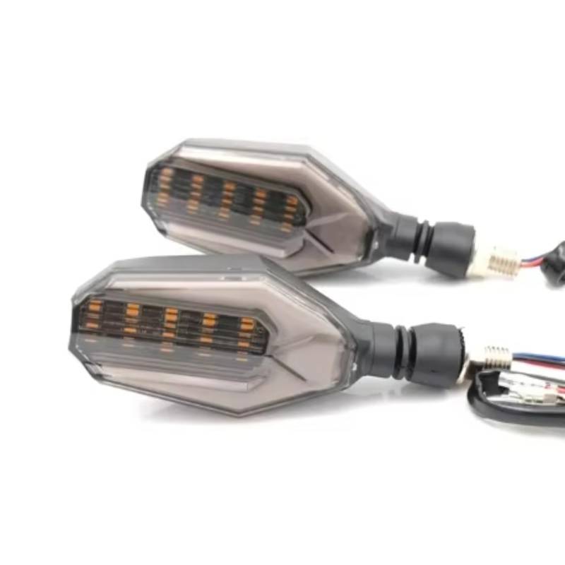 KOPQTEC Motorrad Blinker Universal Motorrad 12v Blinker Zweifarbige Blitzlampe Bremslicht Motorradzubehör Signallampe Indikatoren Blinker Licht von KOPQTEC