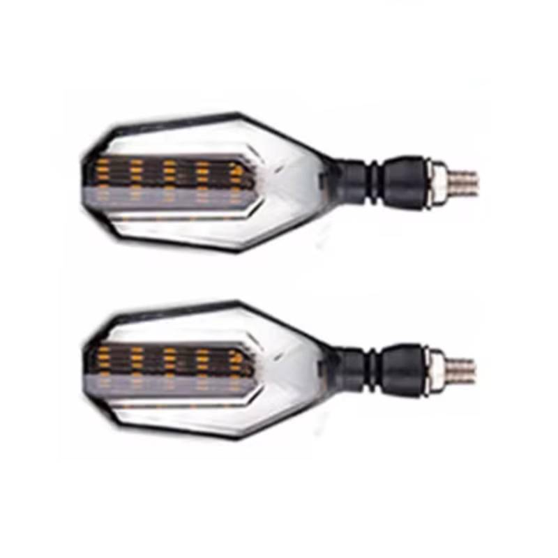 KOPQTEC Motorrad Blinker Universal Motorrad Blinker Licht Blinker Motorrad Hinten Schwanz Bremse Blinker Stopp Signal Licht Motorrad Zubehör(White,2pcs) von KOPQTEC