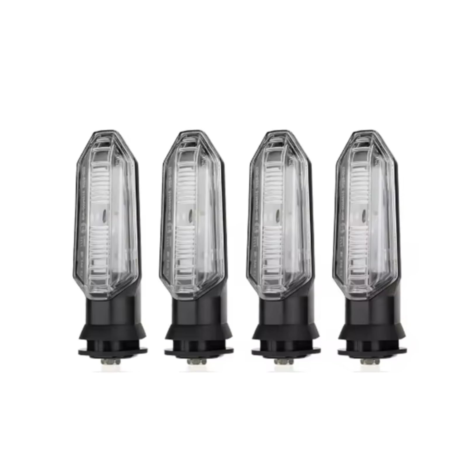 KOPQTEC Motorrad Blinker Universal Motorrad Blinker Lichter Blinklicht Bernstein 10mm 12V Moto Anzeige Vorne Hinten Blinker Warnung Licht Zubehör(Clear,4pcs) von KOPQTEC