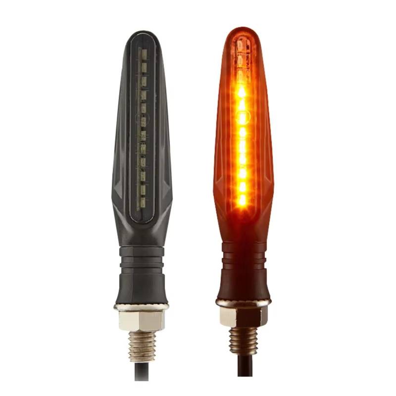 KOPQTEC Motorrad Blinker Universelle Motorrad-Blinker E11-geprüftes Motorrad-Blinklicht Eingebautes Relais 335SMD Motorrad-Blinker-Adapter(2PCS) von KOPQTEC