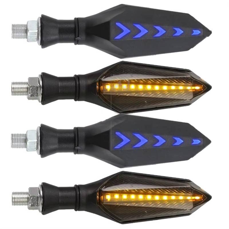 Motorrad Blinker Kompatibel Mit Ducati Für Monster 400 620 695 696 Universal-Motorrad-Blinker-Licht-Blinker-Anzeige Motorrad-Zubehör(Blue,4piece) von KOPQTEC