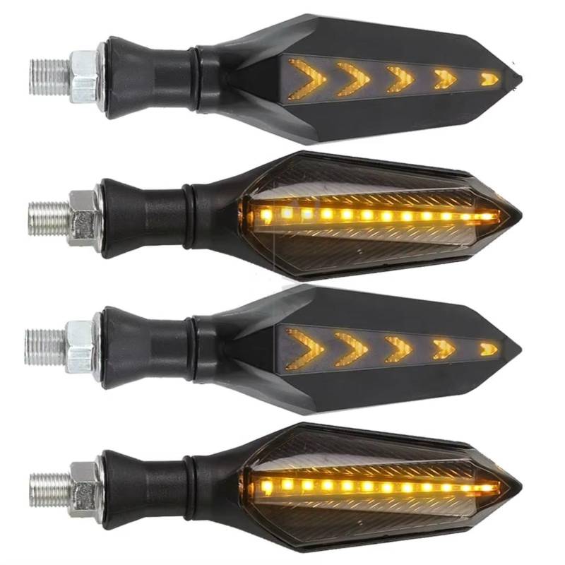 Motorrad Blinker Kompatibel Mit Ducati Für Monster 400 620 695 696 Universal-Motorrad-Blinker-Licht-Blinker-Anzeige Motorrad-Zubehör(Yellow,4piece) von KOPQTEC