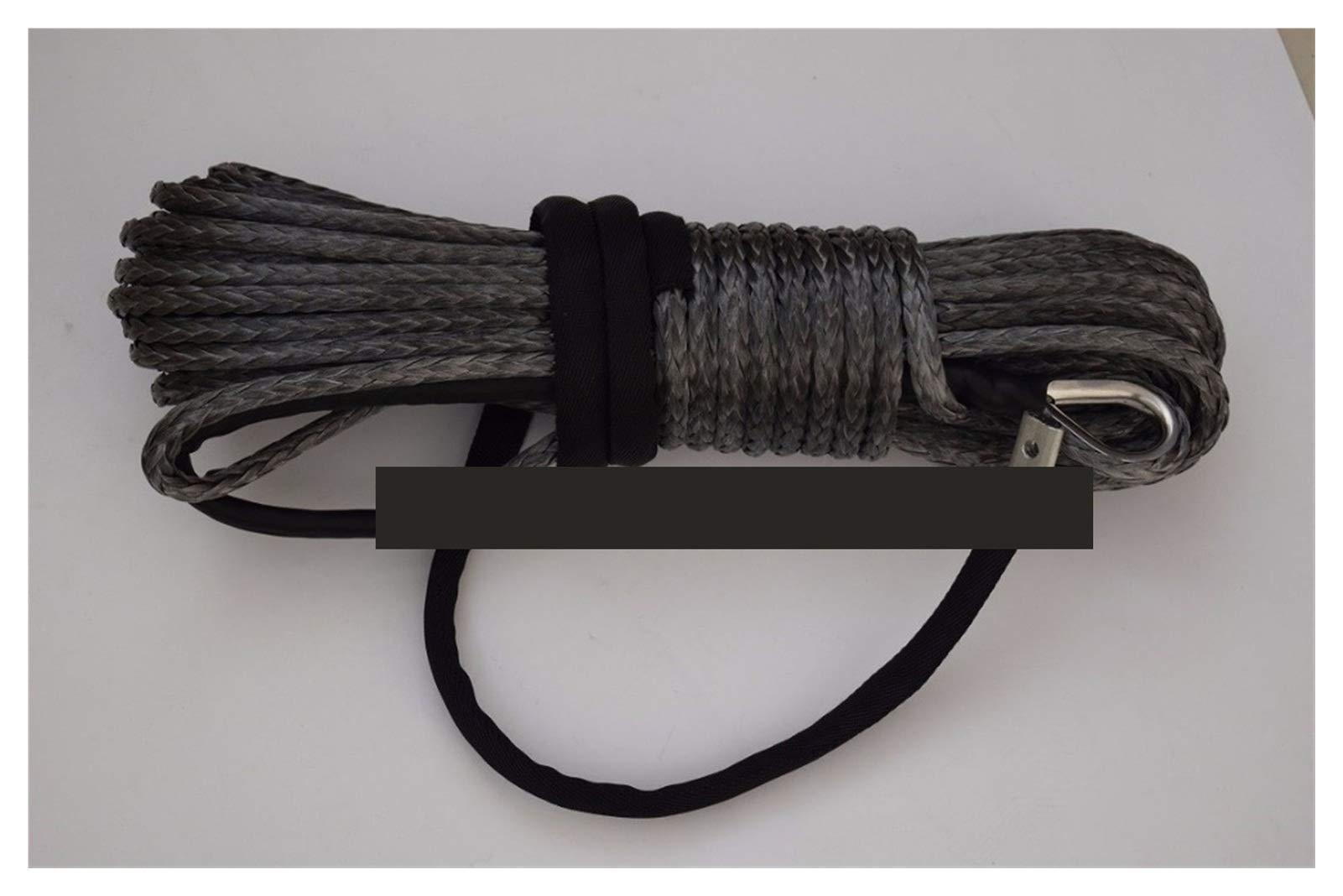 Synthetisches Windenseil-Set, 10mm * 30m ATV Winch Line, Synthetisches Windenseil, 3/8 x 100 Windekabel, Bootswindeseil für Geländewagen, LKW, SUV, ATV, UTV(Gris) von KOROBIE