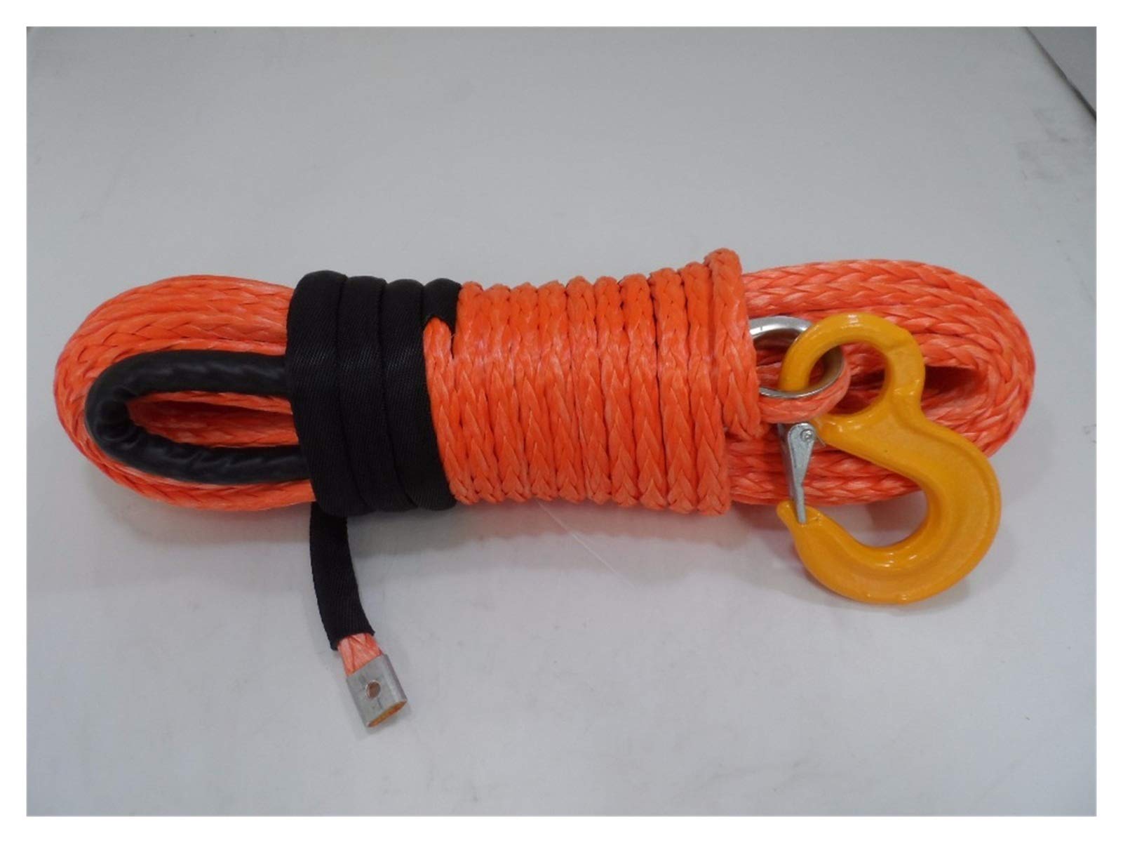 Synthetisches Windenseil-Set, 12mm * 30m Orange Ersatz Synthetisches Seil, ATV-Windekabel, Synthetisches Windenseil, Bootswindeseil für Geländewagen, LKW, SUV, ATV, UTV von KOROBIE