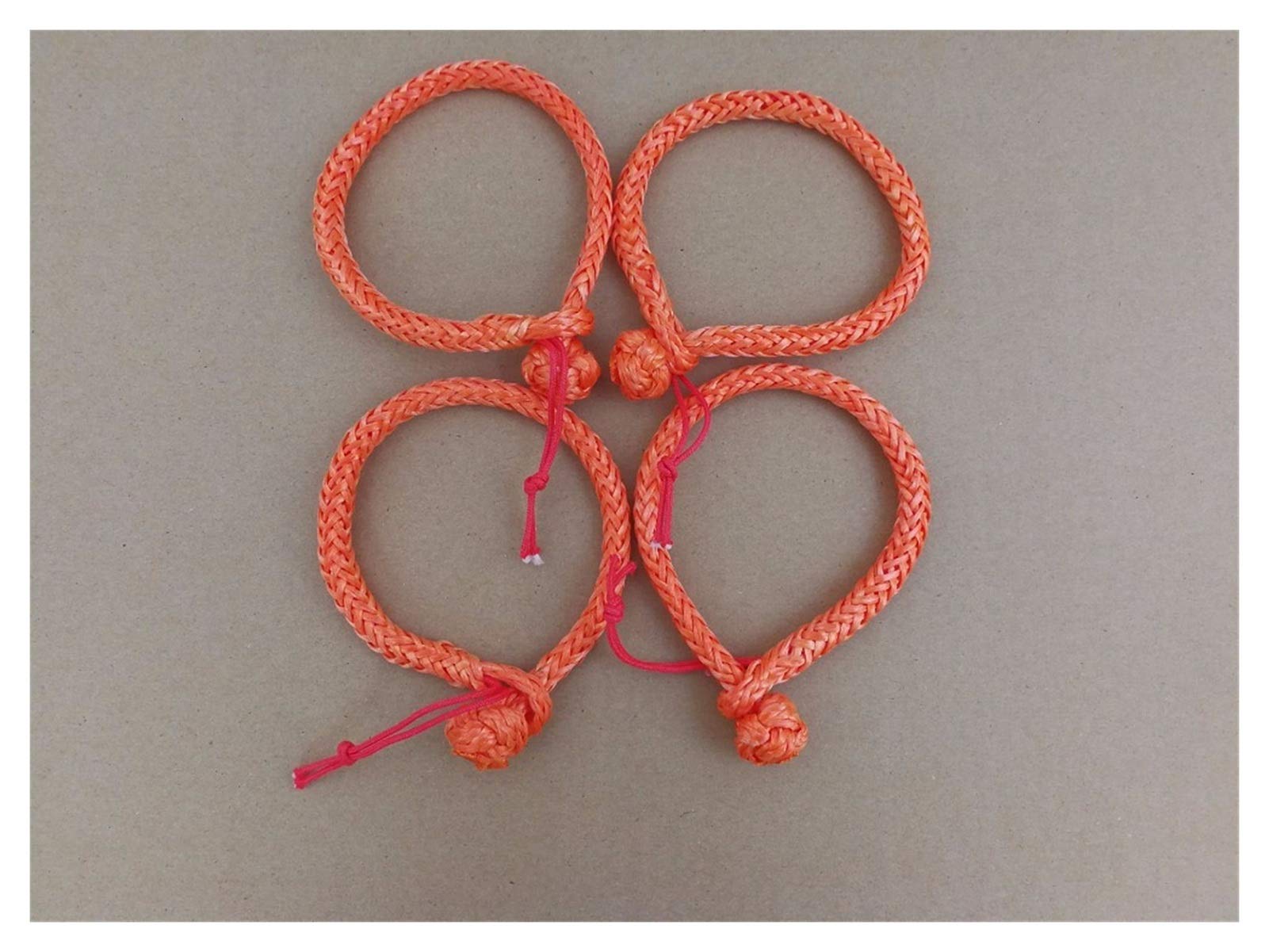 Synthetisches Windenseil-Set, 4 stücke 4mm * 90mm orange weiche fesseln, ähmwpe fessel for Yacht, segelseil fessel für Geländewagen, LKW, SUV, ATV, UTV von KOROBIE