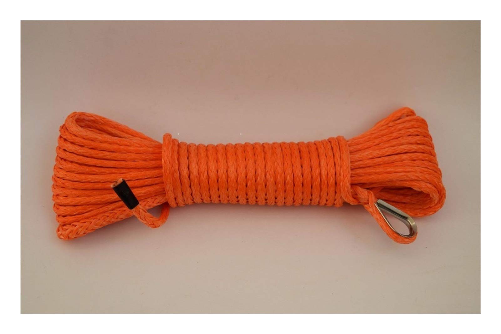 Synthetisches Windenseil-Set, 4mm * 15m Orange Synthetische Windeseil, ATV-Windelinie 4mm, Kevlar Winch Seil, Plasmaseil für Geländewagen, LKW, SUV, ATV, UTV von KOROBIE