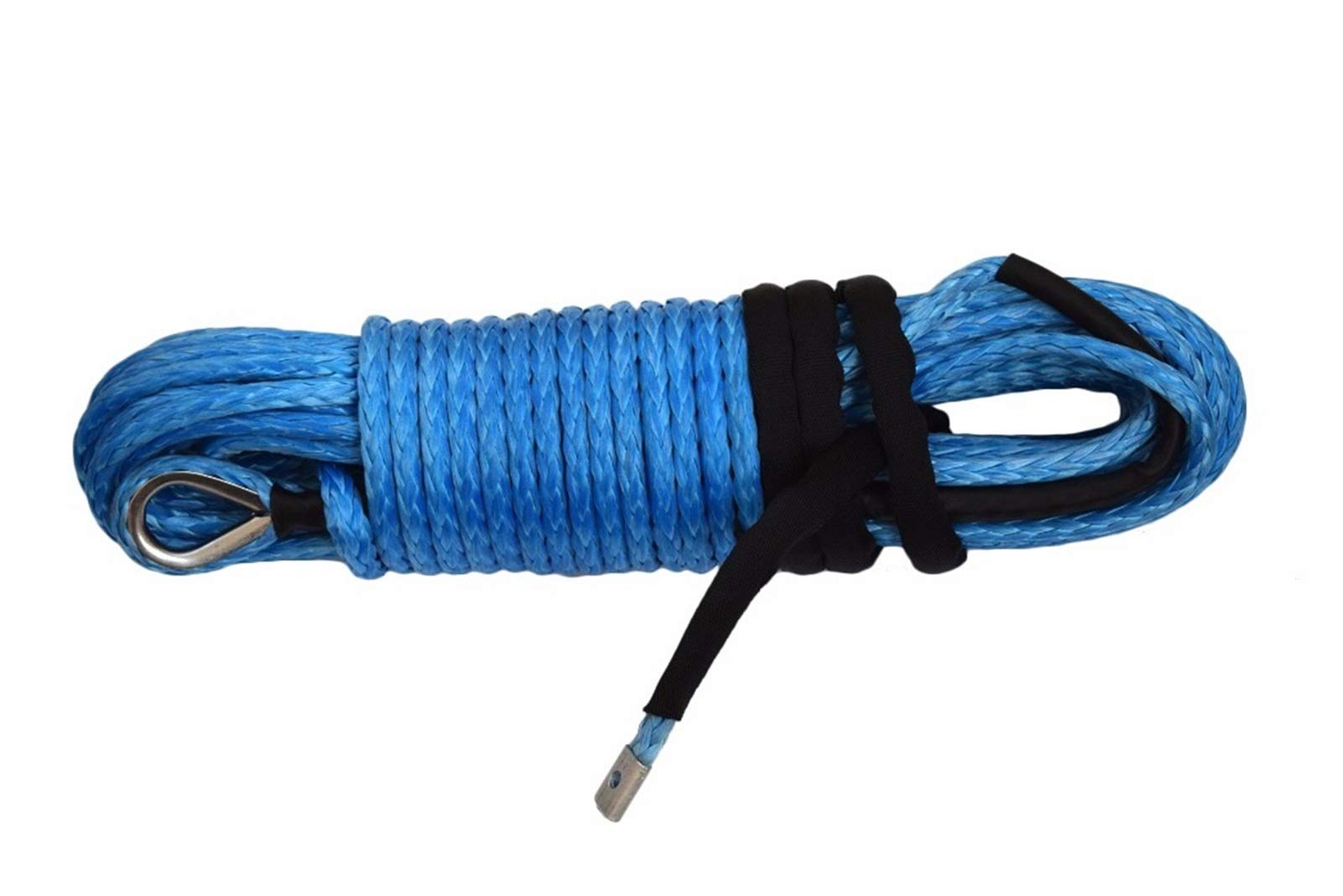 Synthetisches Windenseil-Set, Blau 10mm * 30m Synthetisches Windenseil, Windekabel, Bootswindeseil, Plasmaseil, UTV Winch Zubehör für Geländewagen, LKW, SUV, ATV, UTV von KOROBIE