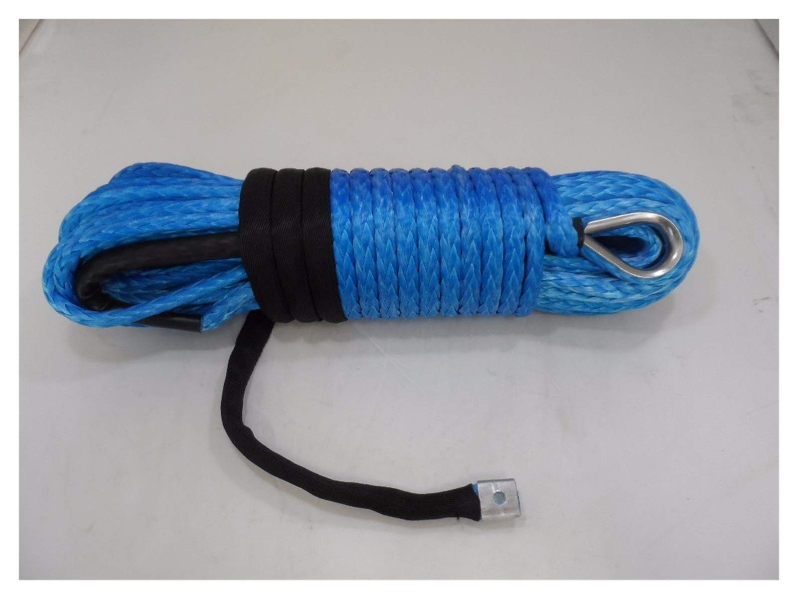 Synthetisches Windenseil-Set, Blau 11mm * 30m Synthetisches Windenseil, ATV-Windekabel, Winde-Seil 11mm, Winklinie, Schleppseil für Geländewagen, LKW, SUV, ATV, UTV von KOROBIE