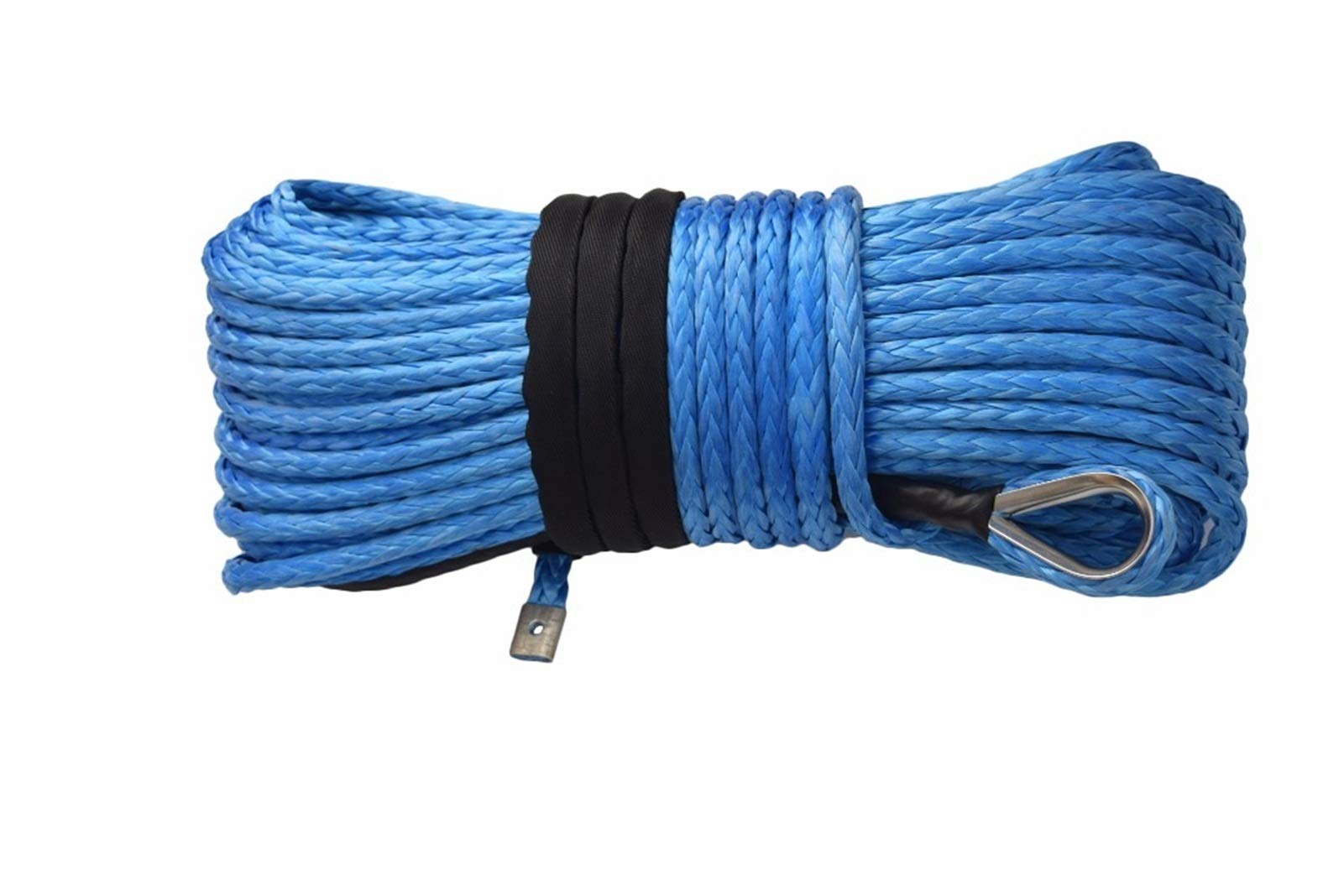 Synthetisches Windenseil-Set, Blaues 12mm * 45m Synthetisches Windenkabel, Plasma-Winde-Seil, ATV-Winde-Zubehör, abseits der Straßenseil für Geländewagen, LKW, SUV, ATV, UTV von KOROBIE