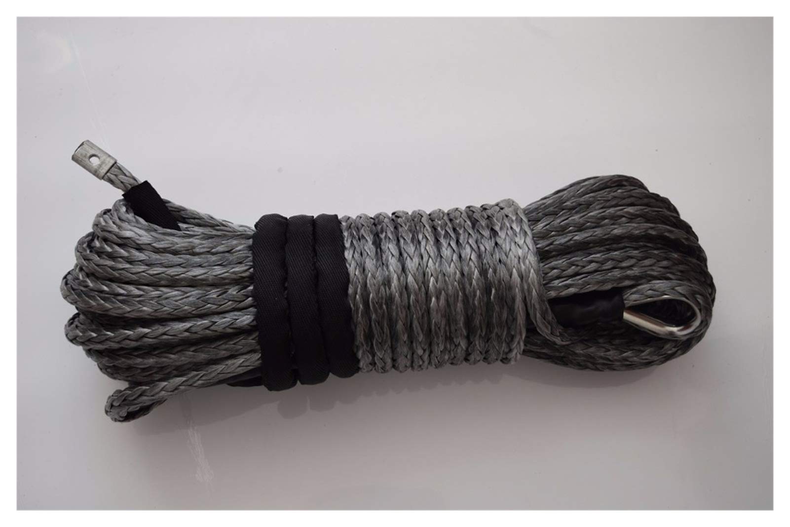 Synthetisches Windenseil-Set, Grau 11mm * 30m Winde Seil, ATV Winchkabel, Windelinie 11mm, Off Road Seil for Windezubehör für Geländewagen, LKW, SUV, ATV, UTV von KOROBIE