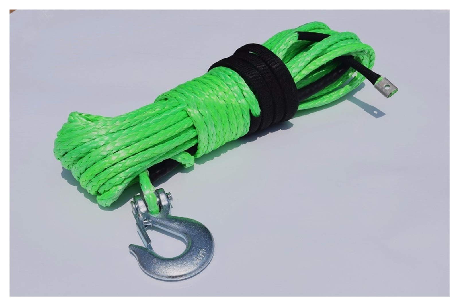 Synthetisches Windenseil-Set, Grün 10mm * 30 Synthetische Windekabel, Abschleppseile, Kevlar Winch Seil for Off Road Accessoires für Geländewagen, LKW, SUV, ATV, UTV von KOROBIE