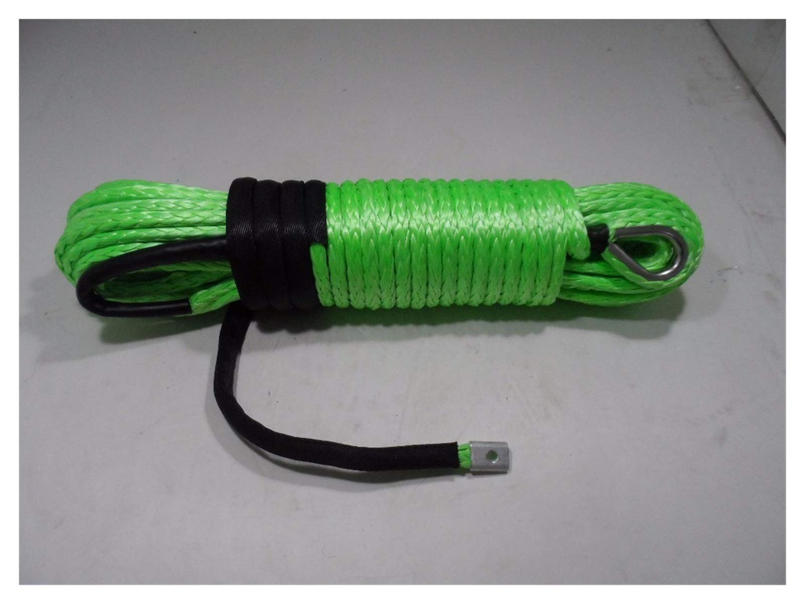 Synthetisches Windenseil-Set, Grün 11mm * 30m Synthetisches Windenseil, ATV-Windekabel, Winde-Seil 11mm, Winde-Linie, Off-Road-Seil für Geländewagen, LKW, SUV, ATV, UTV von KOROBIE