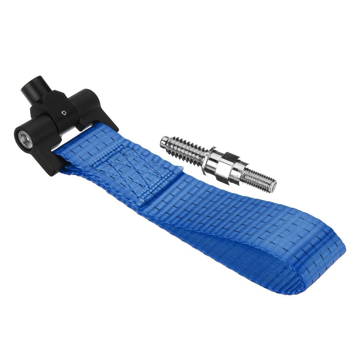 Synthetisches Windenseil-Set, Nylon-Spur Rennstil Anhänger Tow Haken Gurtschraube auf Zugseile for 1 3 5 6 x5 x6 Serie Rot Blau Schwarzes Zubehör für Geländewagen, LKW, SUV, ATV, UTV(Blue) von KOROBIE