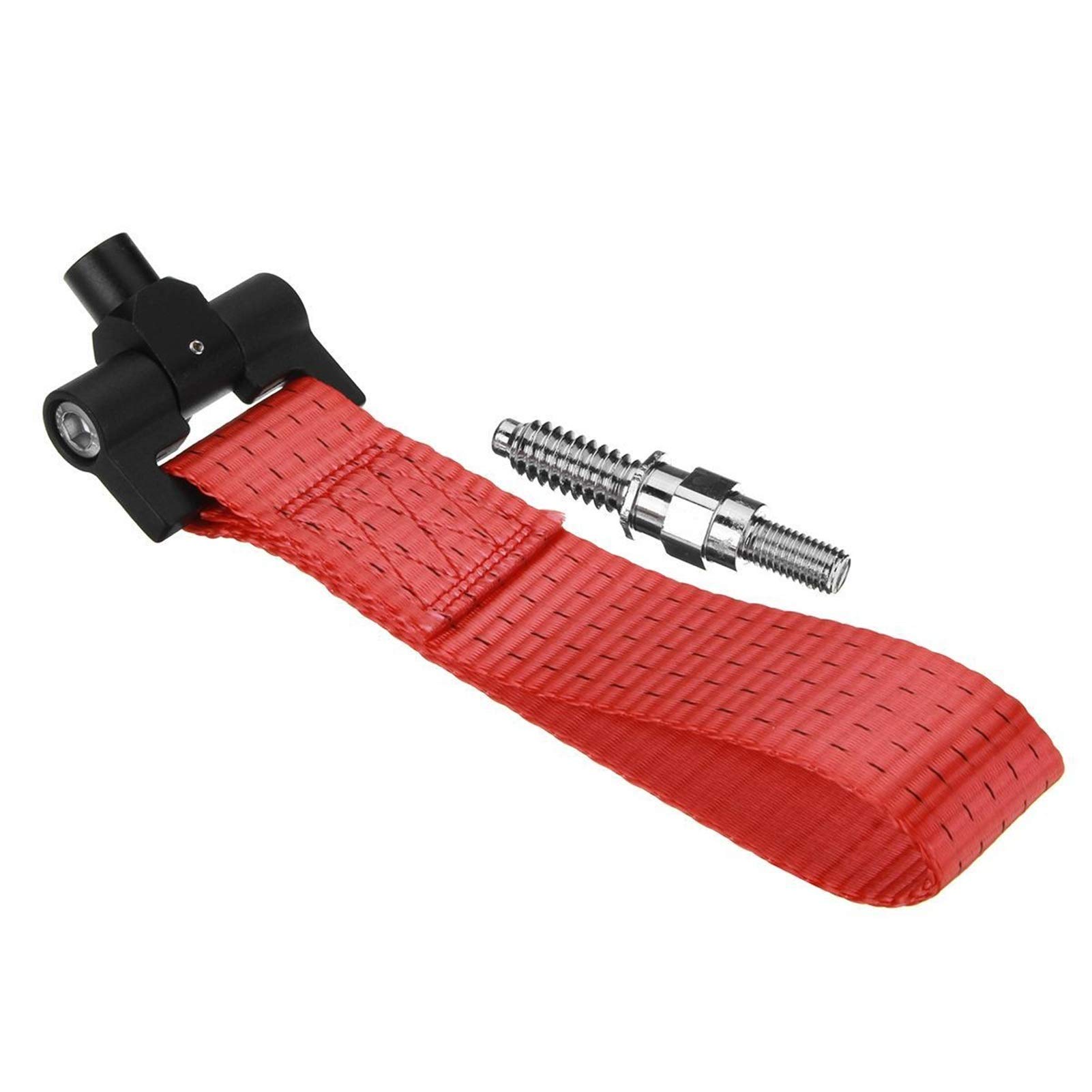 Synthetisches Windenseil-Set, Nylon-Spur Rennstil Anhänger Tow Haken Gurtschraube auf Zugseile for 1 3 5 6 x5 x6 Serie Rot Blau Schwarzes Zubehör für Geländewagen, LKW, SUV, ATV, UTV(Rood) von KOROBIE