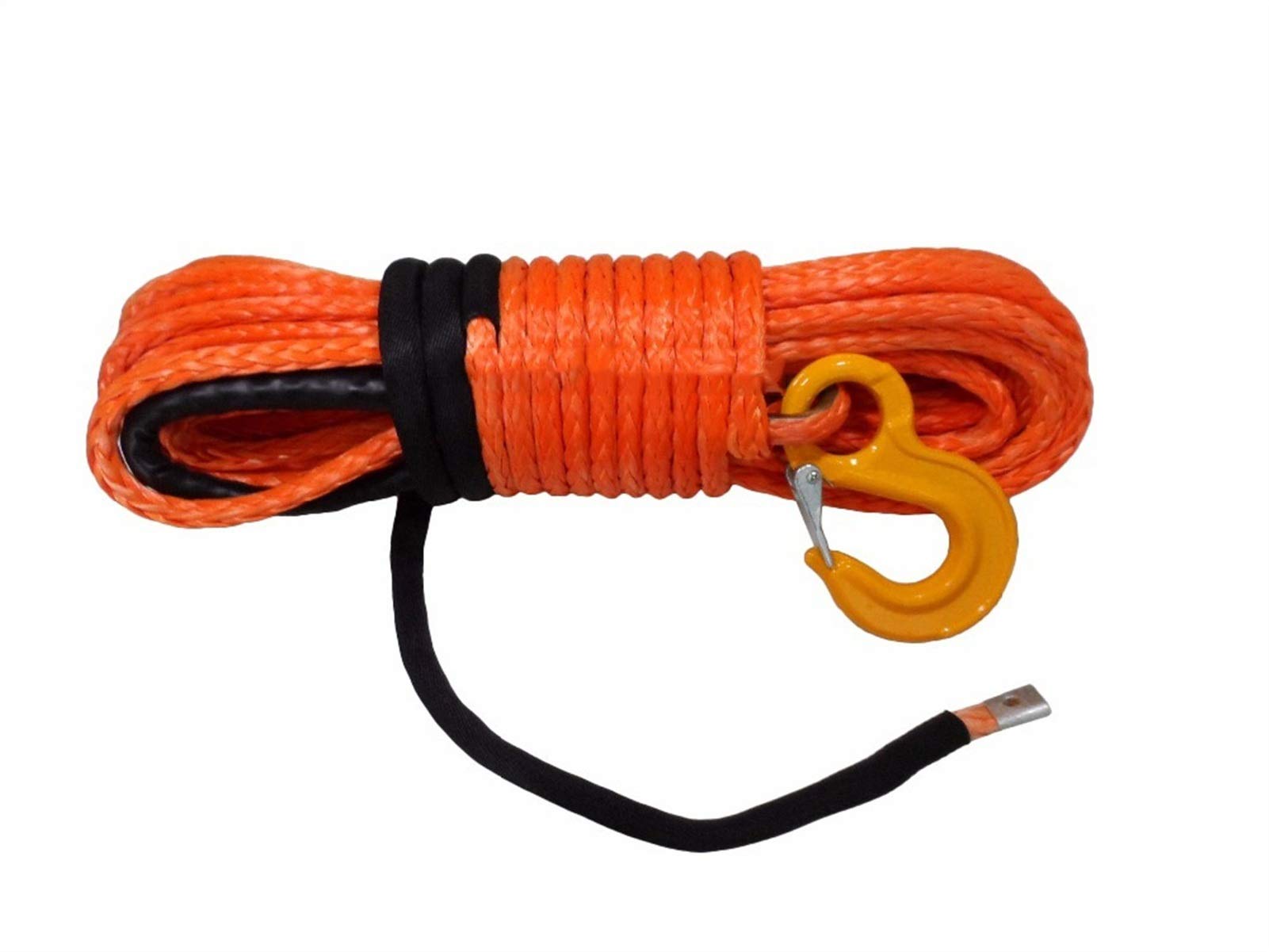 Synthetisches Windenseil-Set, Orange 10mm * 30m Synthetisches Windenseil, Plasma-Windekabel for Off-Road, Spectra Winch Seil für Geländewagen, LKW, SUV, ATV, UTV von KOROBIE