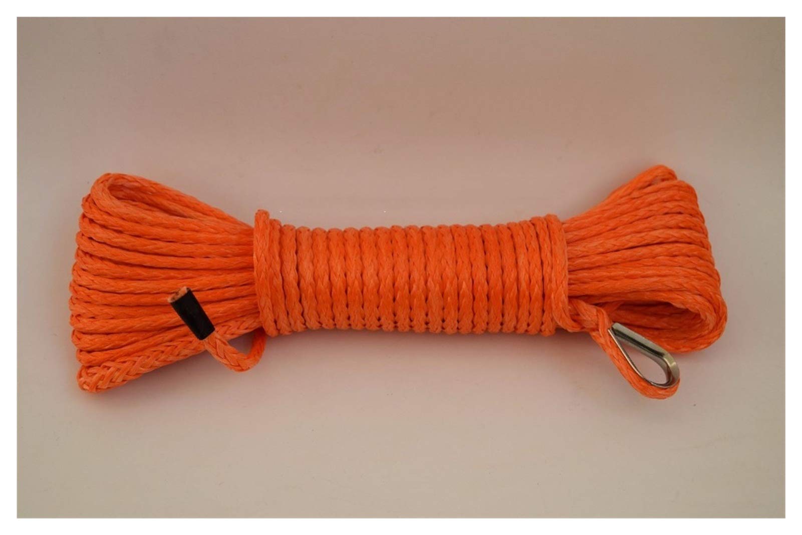 Synthetisches Windenseil-Set, Orange 4mm * 15m ATV Winch Line, Synthetisches Windenseil, Schleppseilauto, ATV-Windekabel, Uhmwpe-Seil für Geländewagen, LKW, SUV, ATV, UTV von KOROBIE