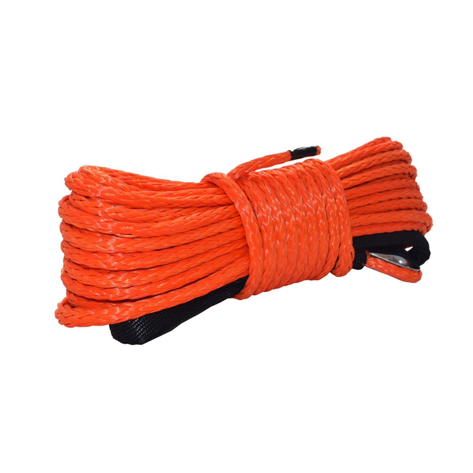 Synthetisches Windenseil-Set, Orange 6mm * 15m ATV Winch Line, 1/4 "Synthetisches Seil for Offroad, Bootswindekabel für Geländewagen, LKW, SUV, ATV, UTV von KOROBIE