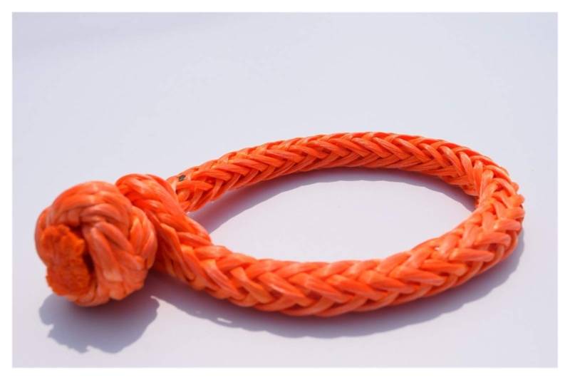 Synthetisches Windenseil-Set, Orange 6mm * 80mm Synthetisches Seilbündel, weiche Schäkel for Yacht, Erholungs-Soft-Griff für Geländewagen, LKW, SUV, ATV, UTV von KOROBIE