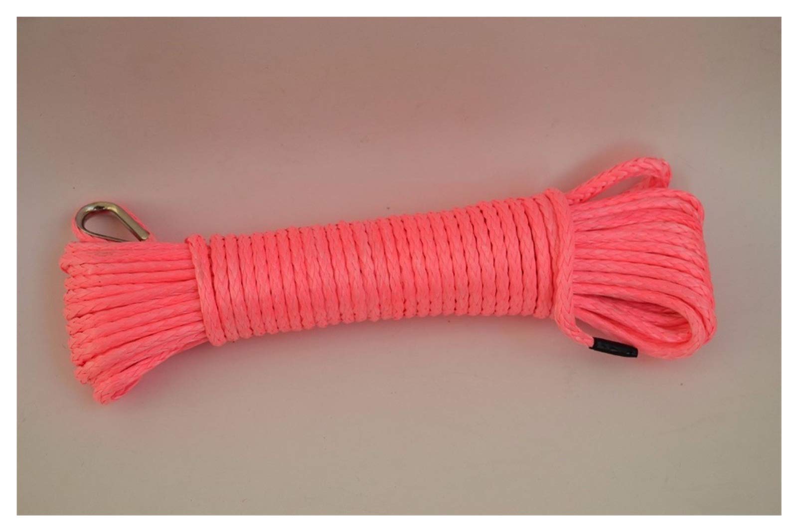 Synthetisches Windenseil-Set, Rosa 4mm * 15m Winde Seil for Offroad-Teile, ATV-Windelinie 4mm, Synthetisches Windenkabel, Plasma-Seil für Geländewagen, LKW, SUV, ATV, UTV von KOROBIE