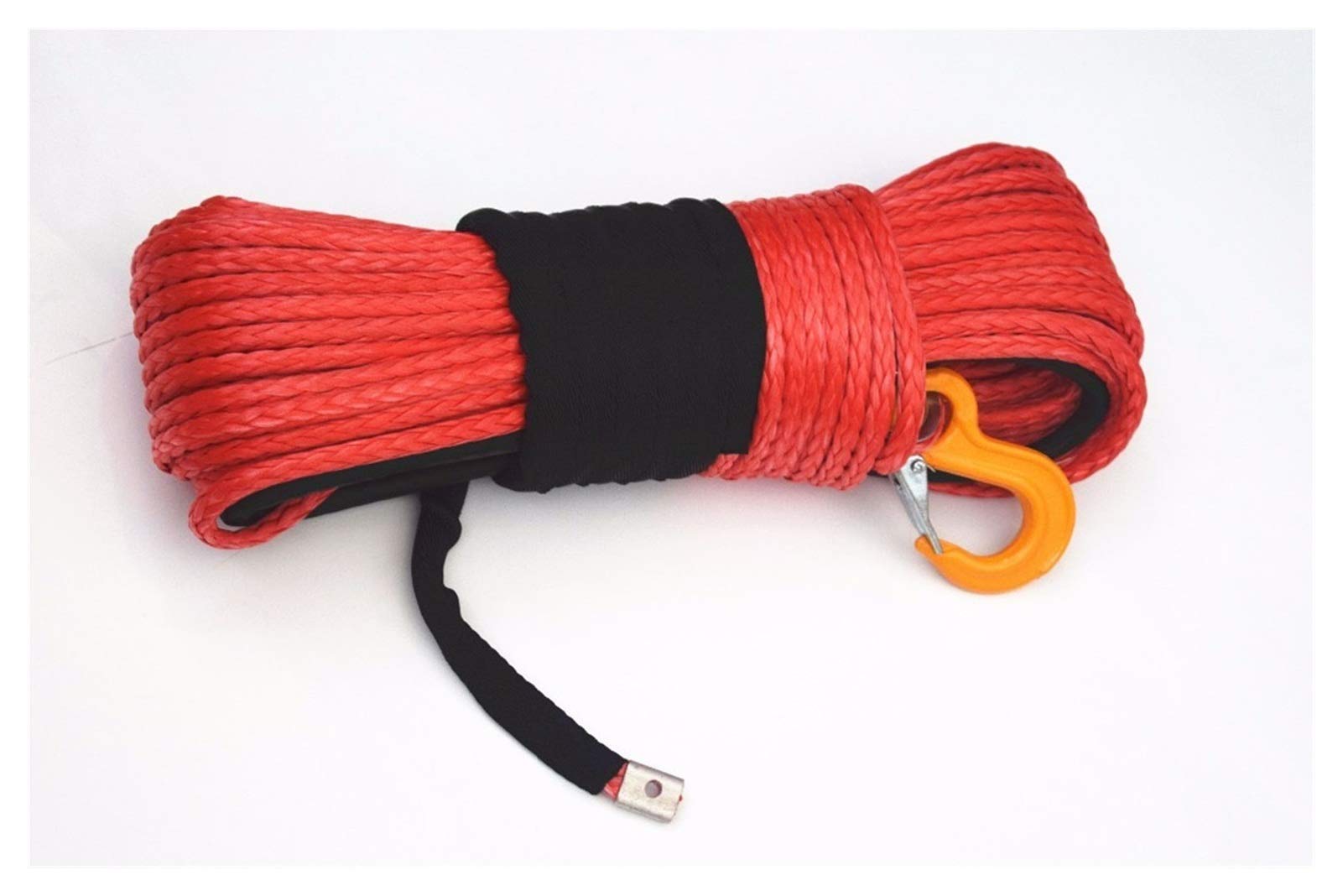 Synthetisches Windenseil-Set, Rotes 10mm * 45m ATV Winch Seil, Synthetisches Windenkabel, Seil for elektrische Winden, AFF Road Seil für Geländewagen, LKW, SUV, ATV, UTV von KOROBIE