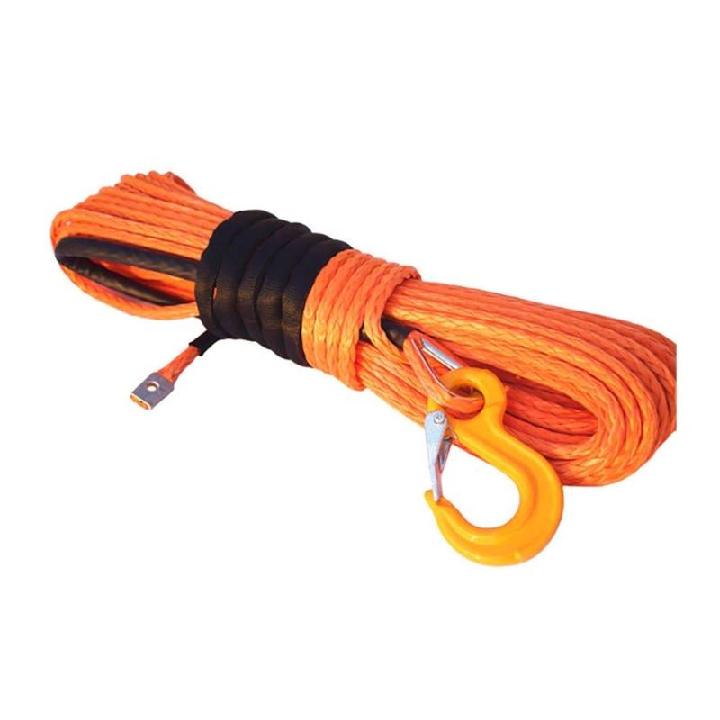 Synthetisches Windenseil-Set, Rotes 12mm * 30m ATV Winchkabel, Uhmwpe-Seil, Schleppseilauto, Plasmawinchkabel für Geländewagen, LKW, SUV, ATV, UTV(Orange) von KOROBIE