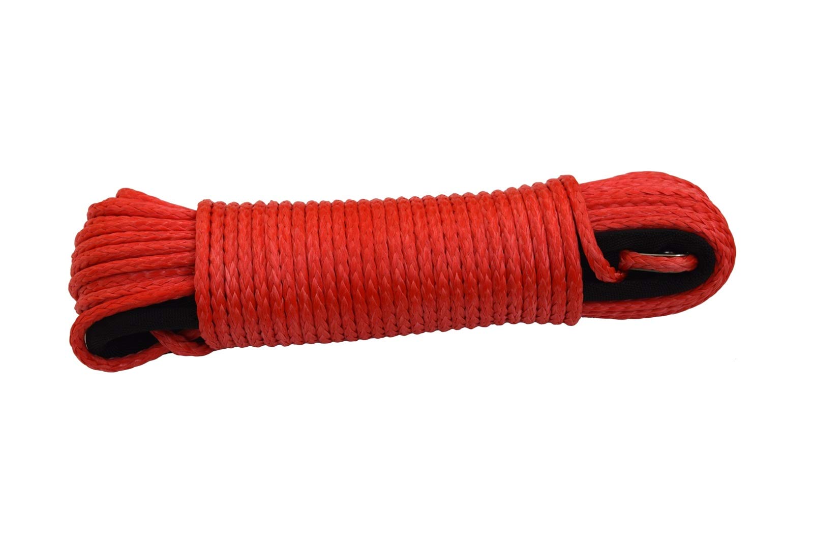 Synthetisches Windenseil-Set, Rotes 6mm * 15m Synthetisches Windenkabel, AFF Road Seil, ATV Winch Line für Geländewagen, LKW, SUV, ATV, UTV von KOROBIE