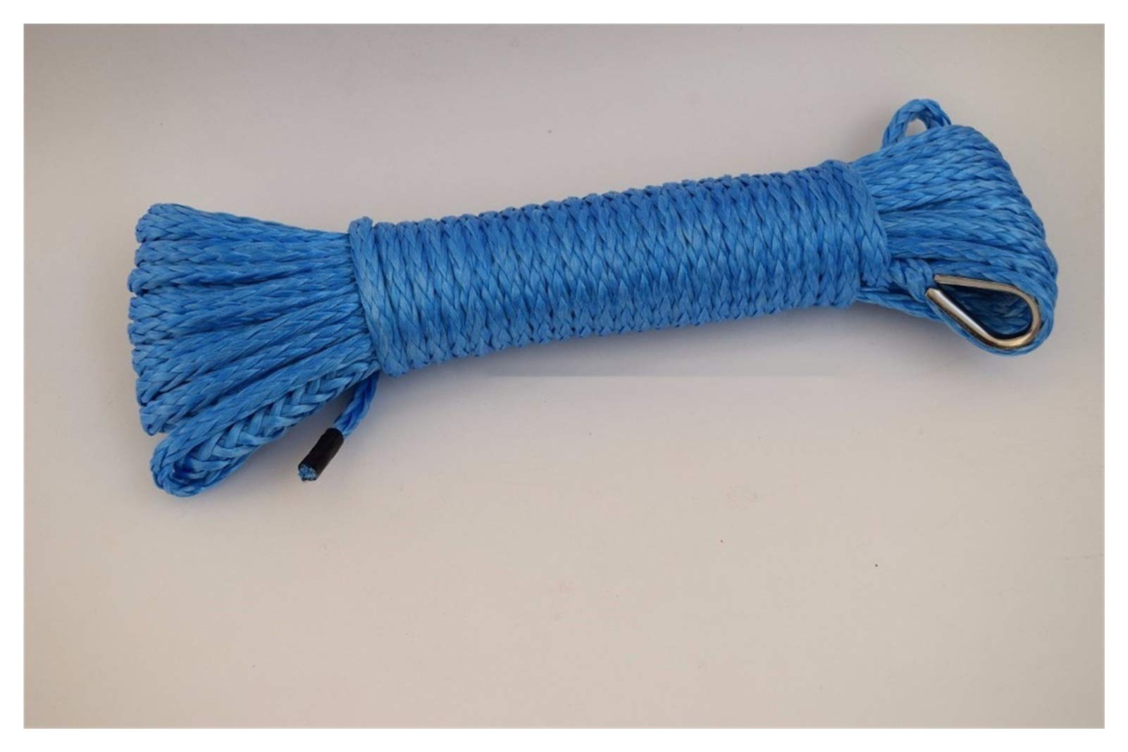 Synthetisches Windenseil-Set, Winde Seil 4mm * 15m Blaues Windenseil, ATV Winch Line 4mm, Synthetisches Windenkabel, Plasmaseil für Geländewagen, LKW, SUV, ATV, UTV von KOROBIE