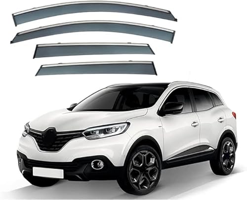 4 Stück Auto Windabweiser FüR Renault Kadjar 2016-2022, Seitenfenster Schutz Vor Wind Regen Sonnenschutz Beschlagfrei von KORSE